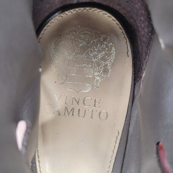 Vince Camuto Taupe Suede Cutout Lace-Up Heeled Sandals – Size 12 - Picture 10 of 11